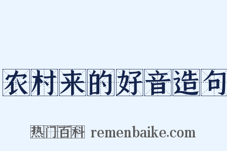农村来的好音造句是什么意思的图片